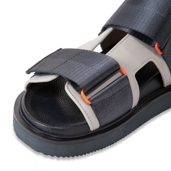 United Nude Men\'s Sandals Brand New (Geo Sandal Men\'s) Blue, grey with orange. main image 4